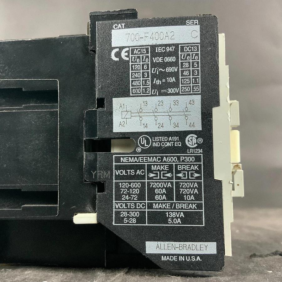 Used ALLEN BRADLEY 700-F400A2 C CONTACTOR ($35 OBO)