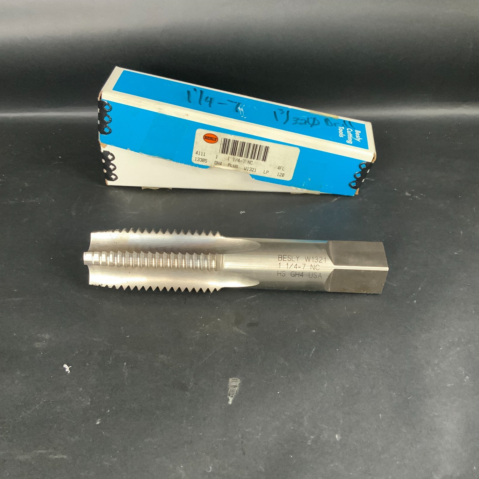 BESLY 4111 1-1/4-7 W1321 13385 NC 4-FLUTE GH4 PLUG HAND TAP ($40 OBO)