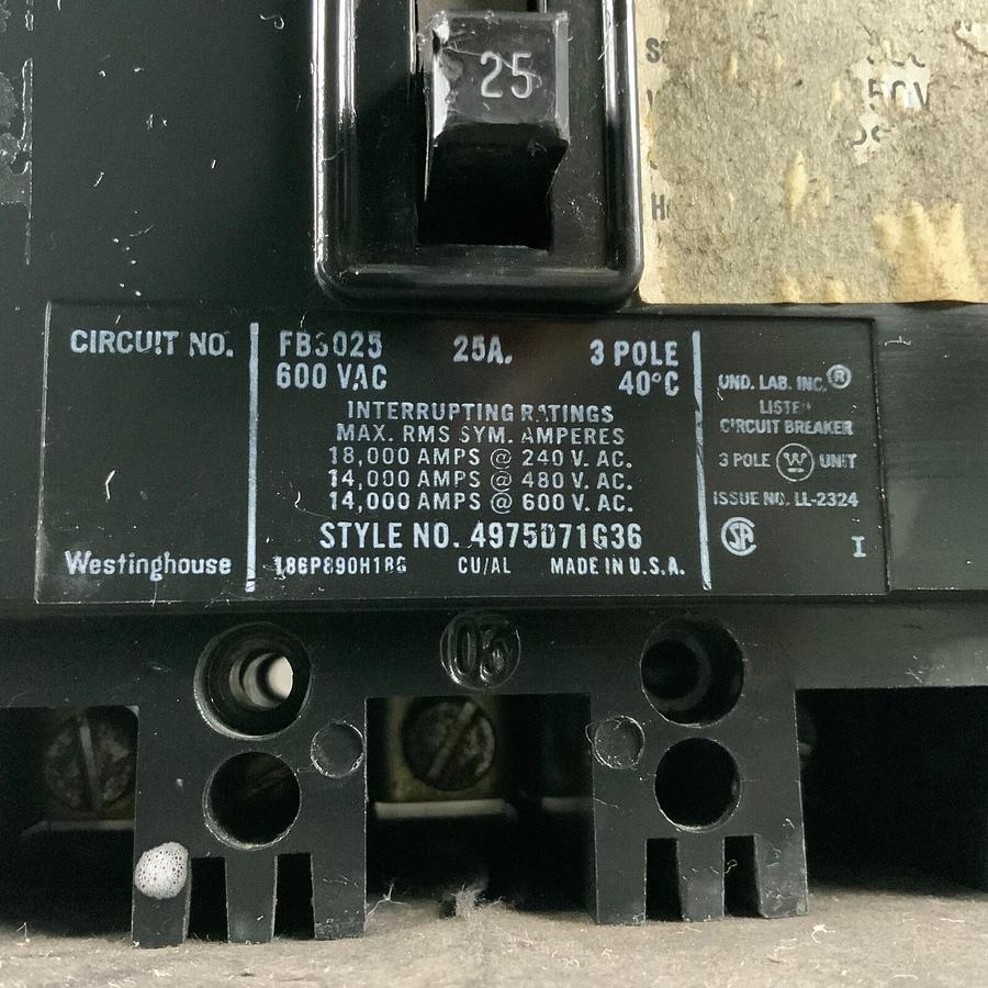 Used WESTINGHOUSE FB3025 CIRCUIT BREAKER ($40 OBO)