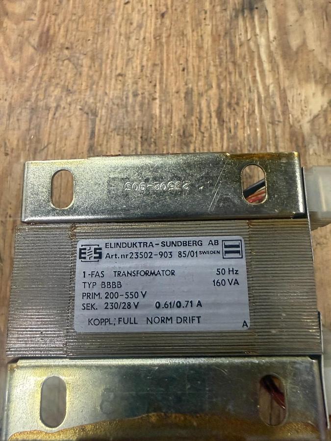 Used ELINDUKTRA-SUNBERG 23502-903 TRANSFORMER