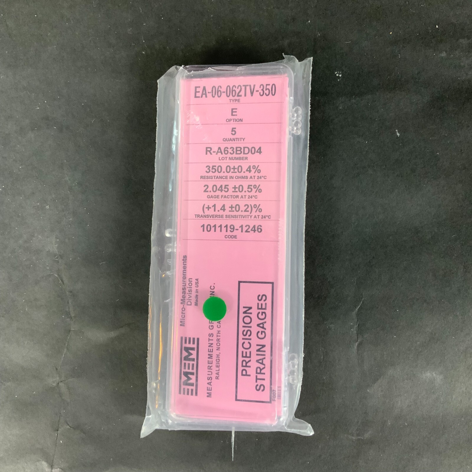 Used MICRO-MEASUREMENTS EA-06-062TV-350 PRECISION STRAIN GAUGE - LOT OF 3 ($15 OBO)