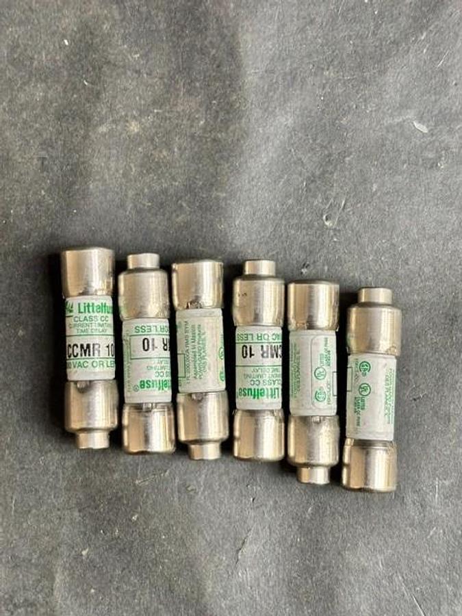 Used LITTELFUSE CCMR-10 FUSES - GROUP OF 6