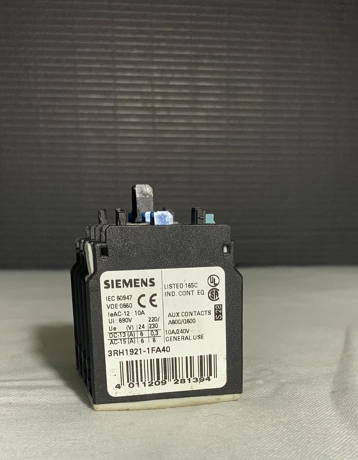 Used SIEMENS 3RH1921-1FA40 ($44.99 OBO)