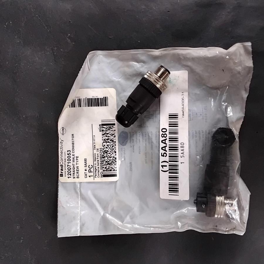 Used BRAD CONNECTIVITY 5AA80 STRAIGHT CONNECTOR- GROUP OF 3 ($15 OBO)