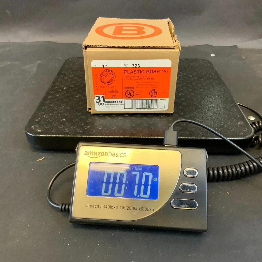 BRIDGEPORT 323 1” PLASTIC BUSHING - BOX OF 31 ($10 OBO)