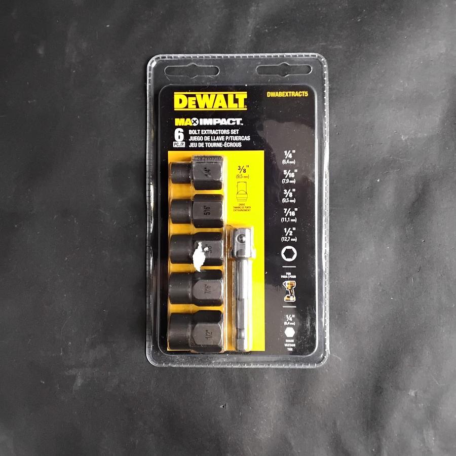 Used DEWALT DWABEXTRACT 3/8" BOLT EXTRACTOR SET ($20 OBO)