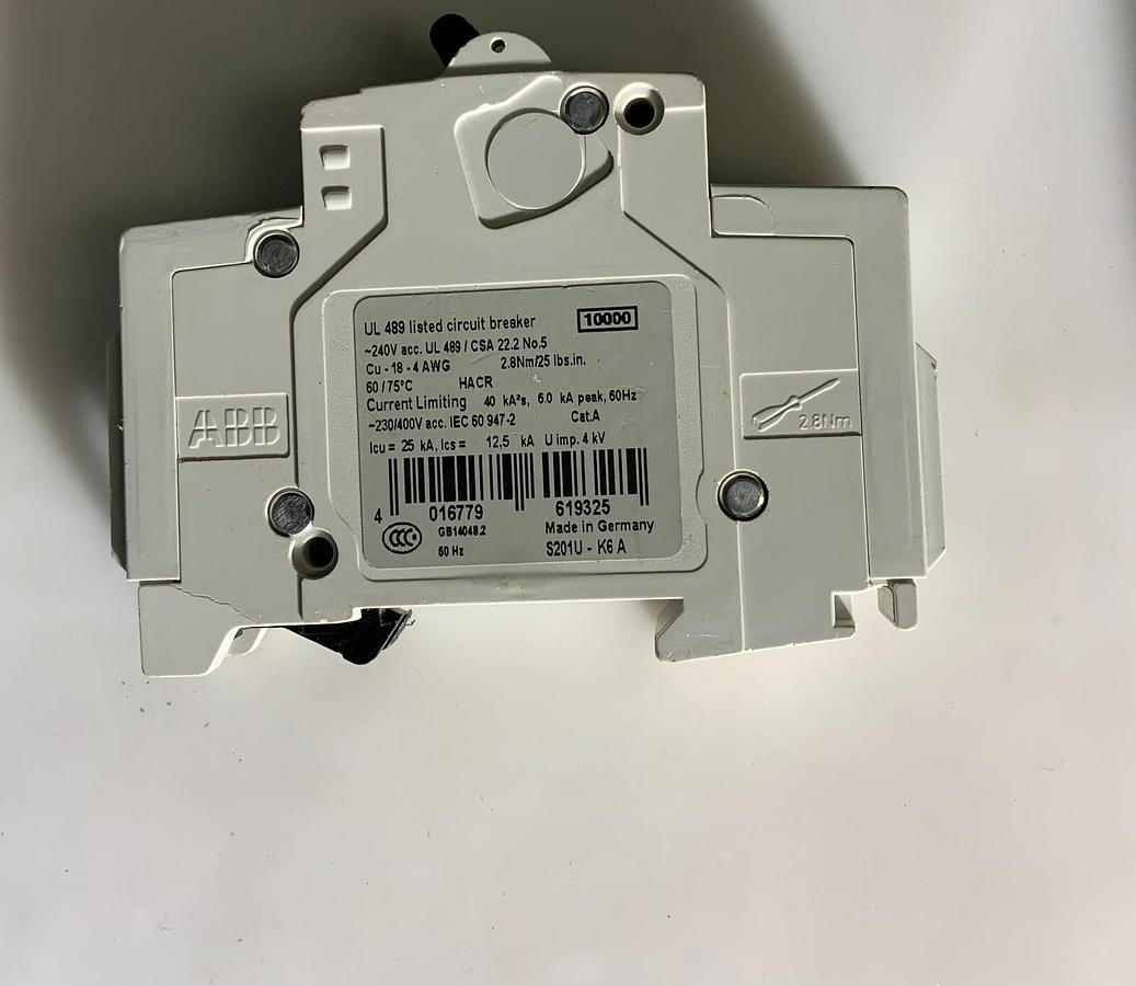 Used ABB S201U-K6 ($24.99/EACH OBO)