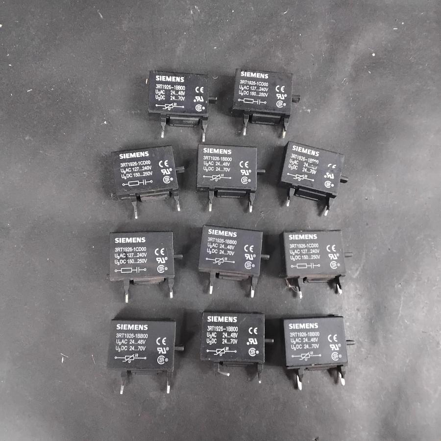 Used SIEMENS 3RT1926 SURGE SUPPRESSORS - GROUP OF 11 ($12 OBO)