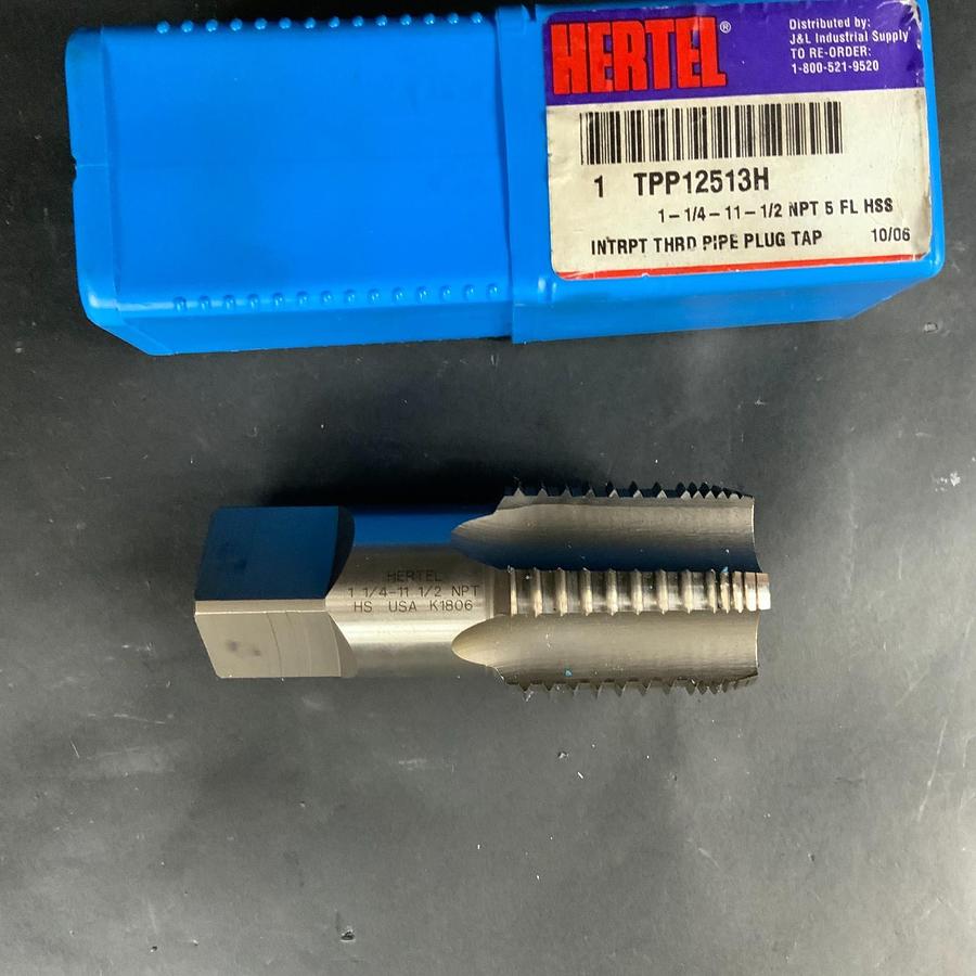 Used HERTEL 1-1/4-11-1/2 NPT 5-FLUTE HSS INTERRUPTED THREAD PIPE PLUG TAP ($85 OBO)