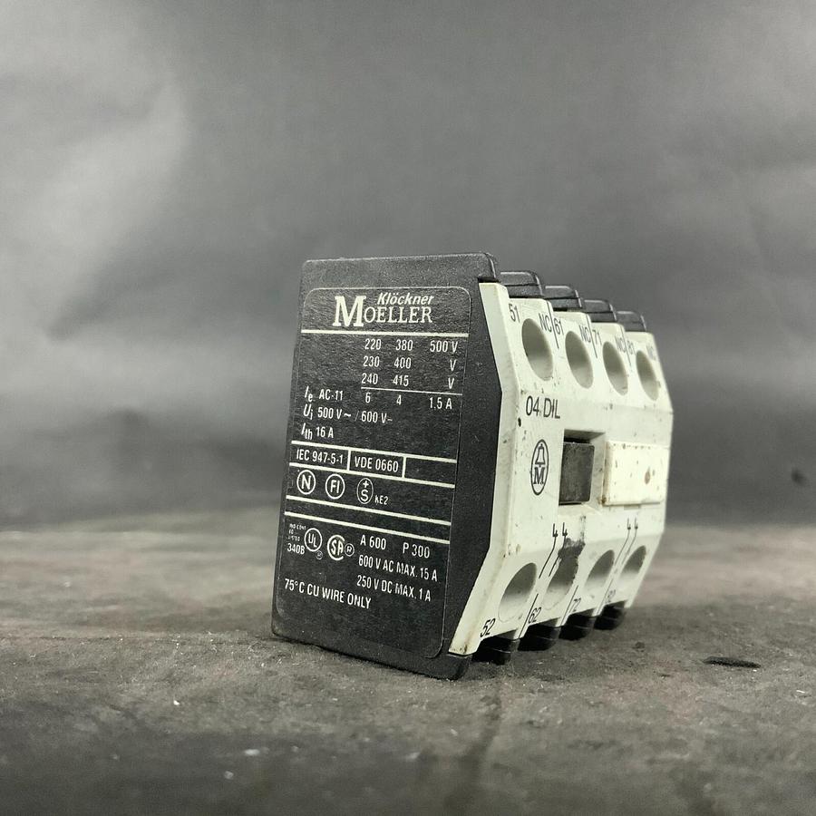 Used KLOCKNER MOELLER 04DIL AUXILIARY CONTACT ($15 OBO)