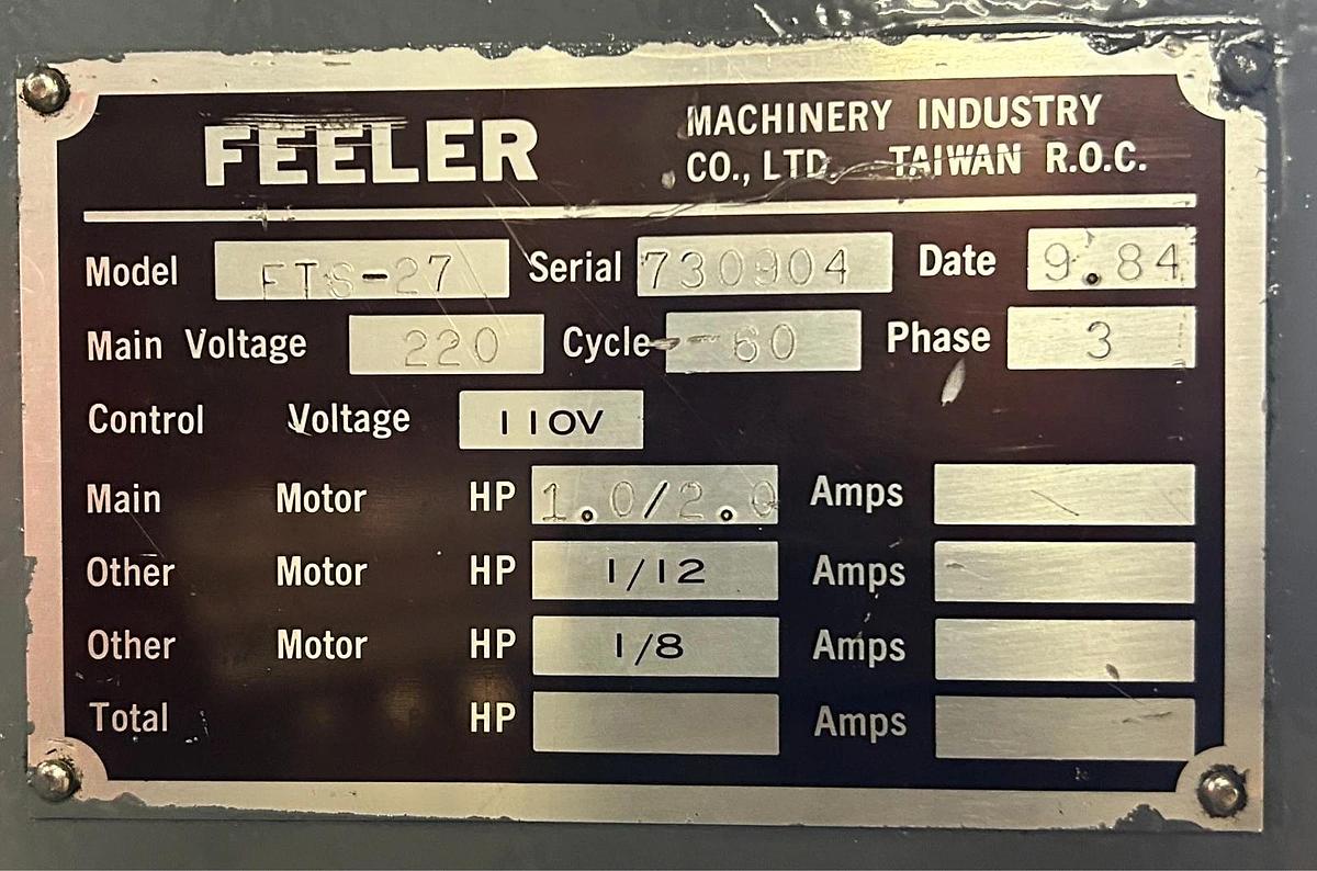 Refurbished Feeler High Accuracy Lathe FTS-27 ($3500 OBO)