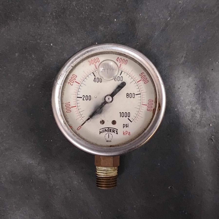 Used WINTERS 0-1000 PSI PRESSURE GAUGE ($20 OBO)