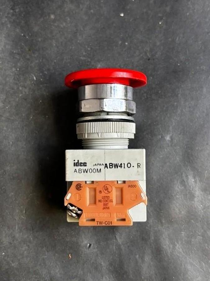 Used IDEC ABW410-R EMERGENCY PUSHBUTTON