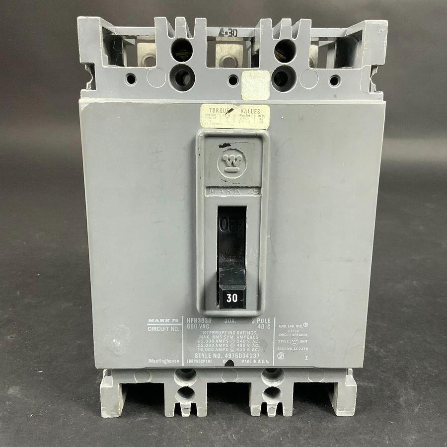Used WESTINGHOUSE HFB3030 CIRCUIT BREAKER ($22.50 OBO)