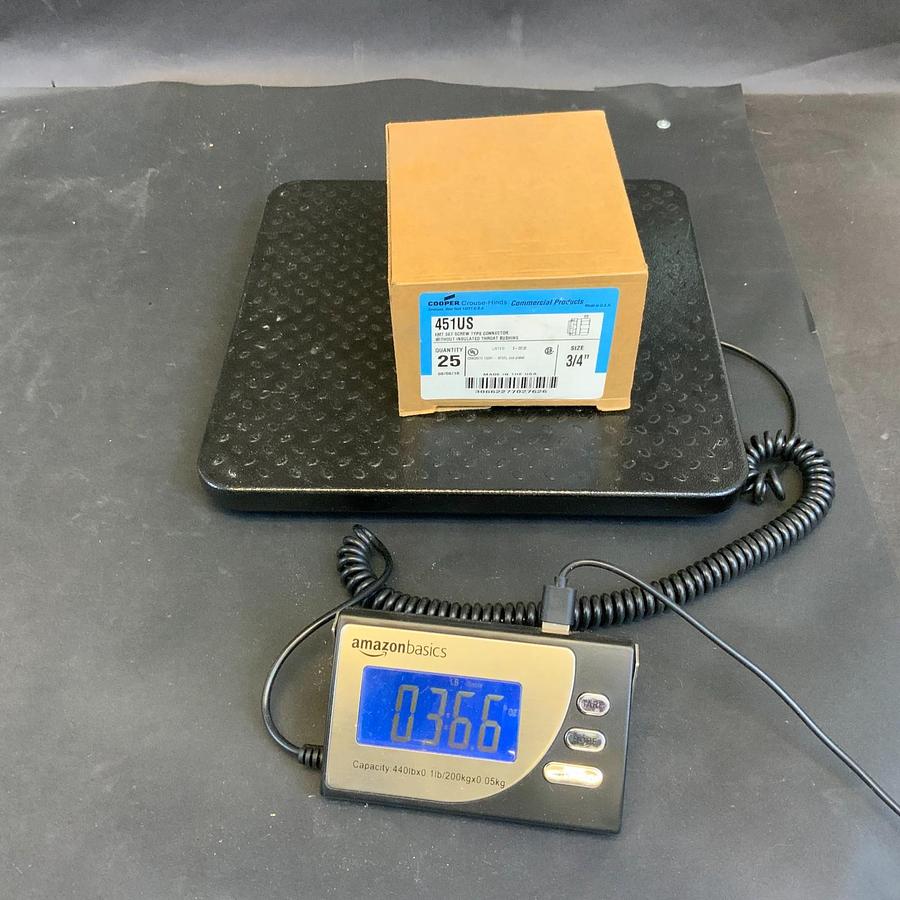 Used COOPER CROUSE-HINDS 451US 3/4” EMT SET SCREW CONNECTOR - BOX OF 25 ($25 OBO)
