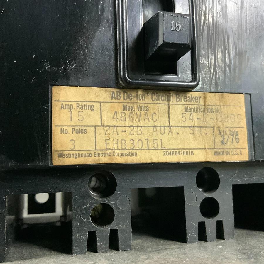 Used WESTINGHOUSE EHB3015L CIRCUIT BREAKER ($35 OBO)