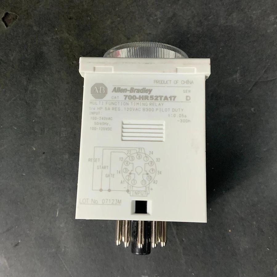 Used ALLEN BRADLEY 700-HR52TA17 SER D TIME RELAY ($60 OBO)