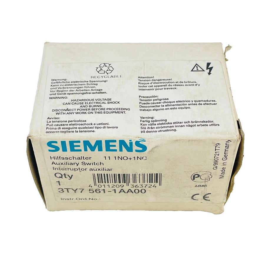 Used SIEMENS 3TY7 561-1AA00 AUXILIARY SWITCH 11 1NO+1NC NEW OPEN BOX FULLY FUNCTIONAL