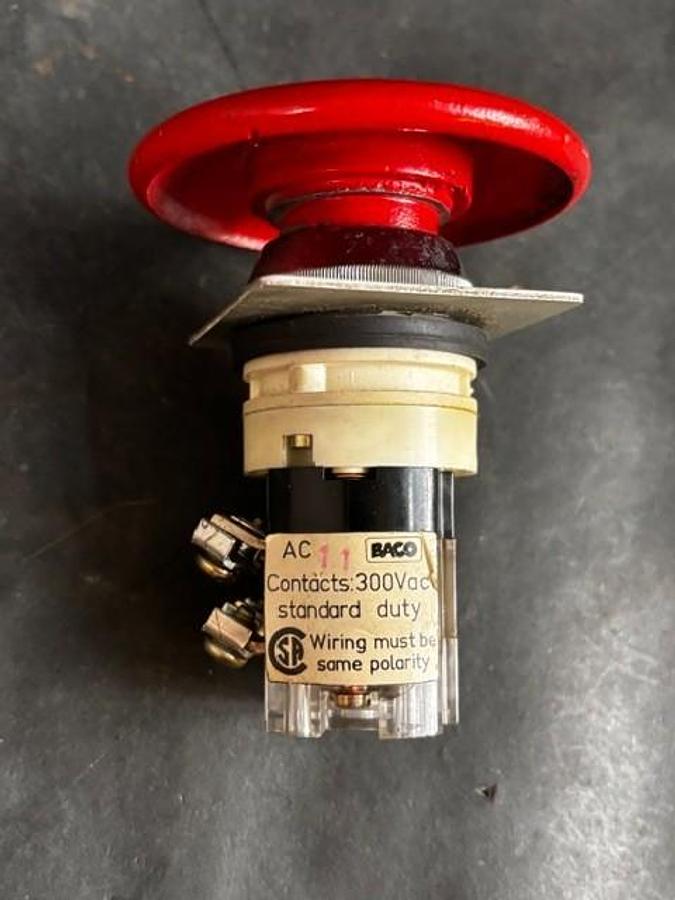 Used BACO AC11 EMERGENCY STOP PUSHBUTTON ($16 OBO)