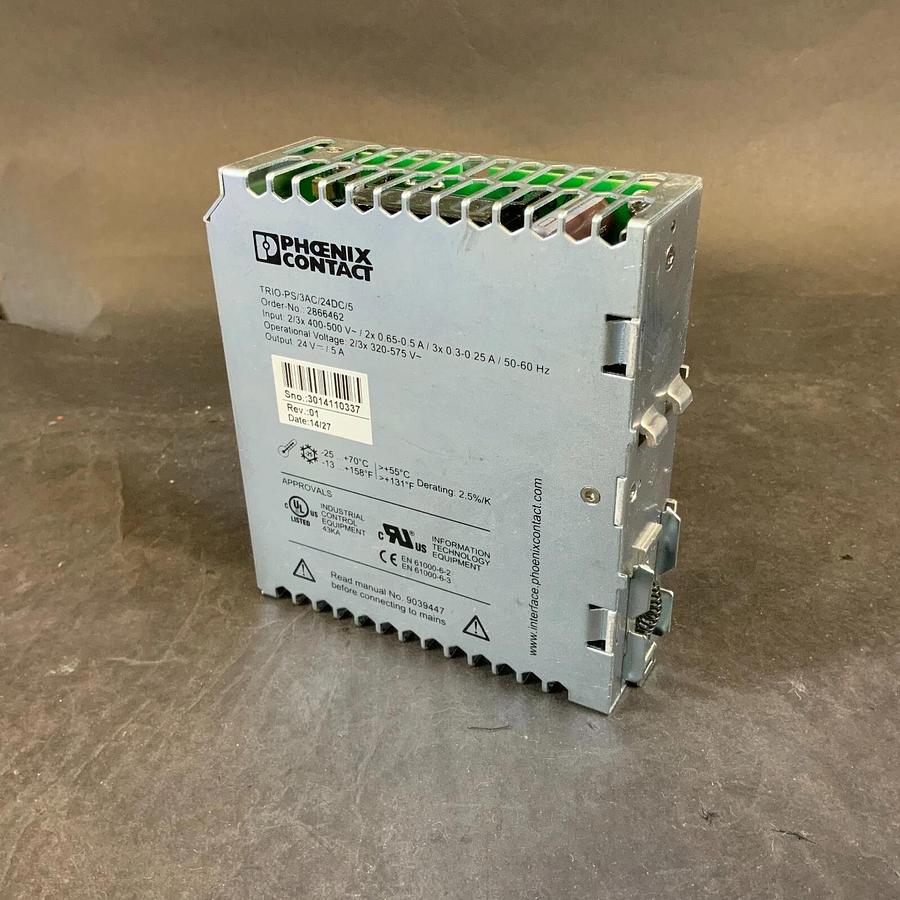 Used PHOENIX CONTACT TRIO-PS/3AC/24DC/5 POWER SUPPLY ($30 OBO)
