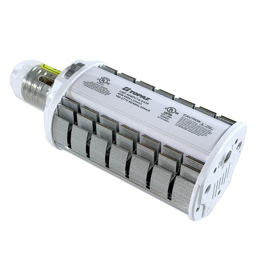 Topaz 20-40W LED Wall Pack/Area Lamp Power & CCT Selectable EX39 Base 120/277V