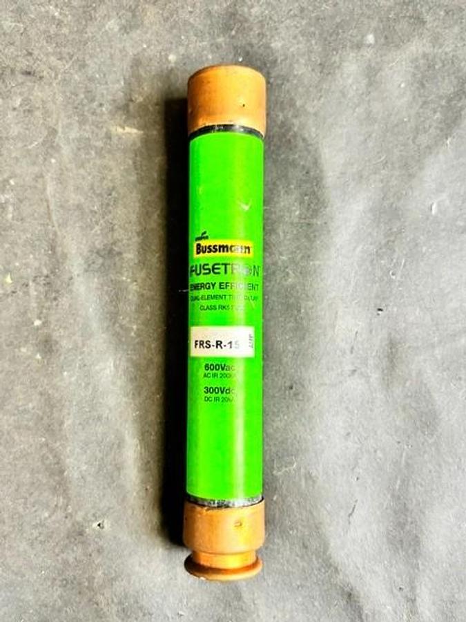 Used EATON BUSSMANN FRS-R-15 ENERGY EFFICIENT FUSE