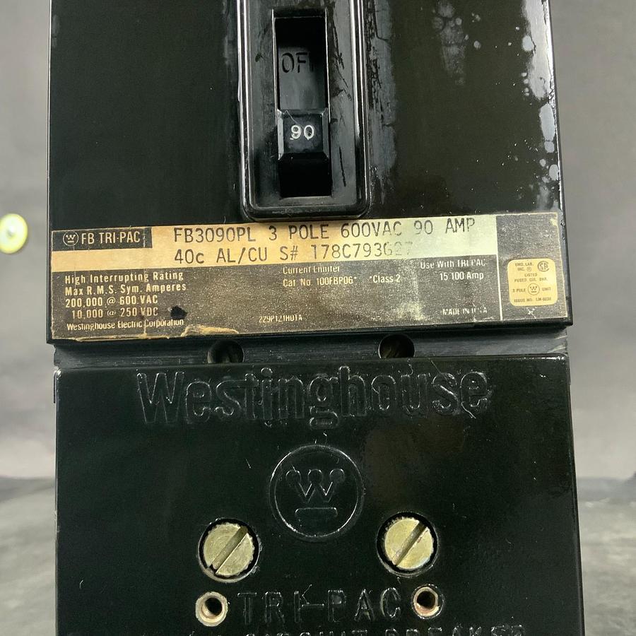Used WESTINGHOUSE FB3090PL TRIPAC CIRCUIT BREAKER ($80 OBO)