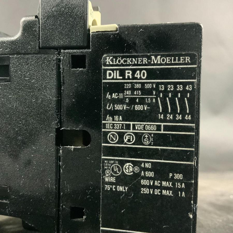 Used KLOCKNER MOELLER DILR40 CONTACTOR ($40 OBO)