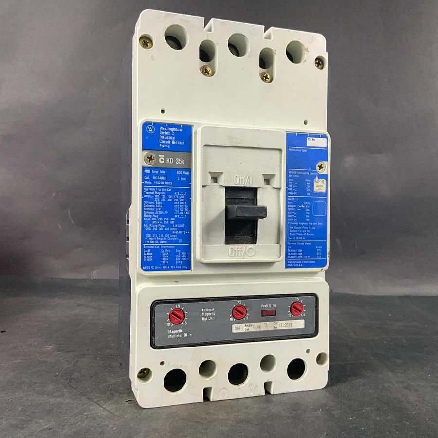 Used WESTINGHOUSE KD3400F SERIES C CIRCUIT BREAKER ($300 OBO)