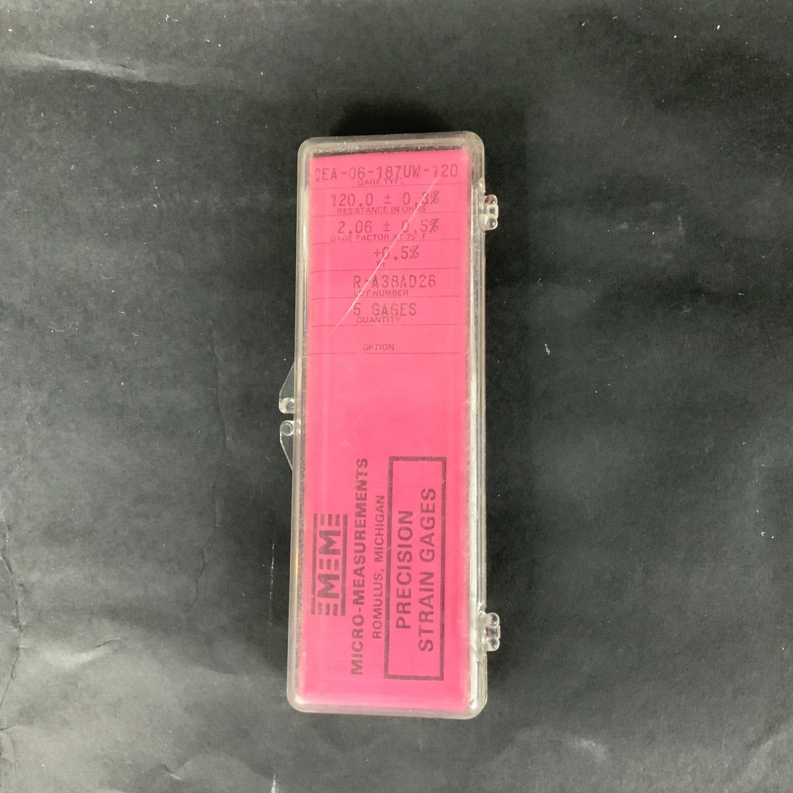Used MICRO-MEASUREMENTS CEA-06-187UW-120 PRECISION STRAIN GAUGE - LOT OF 2 ($10 OBO)