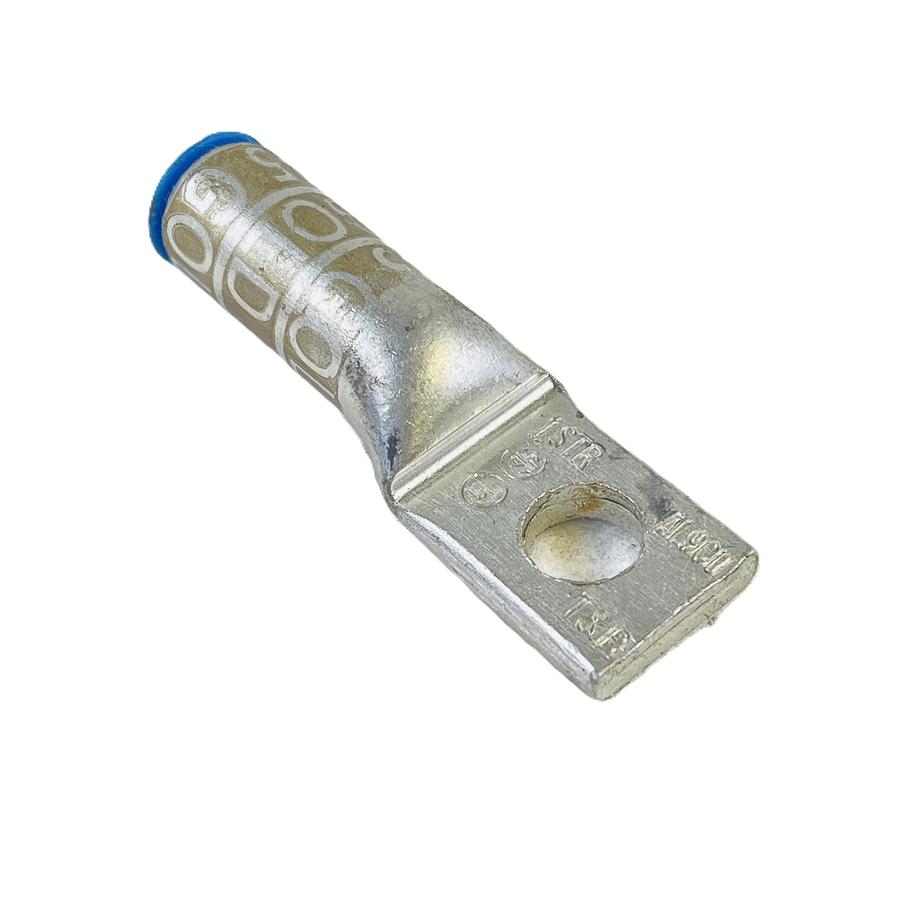 Refurbished T&B 60124 1 STR ALUMINUM COMPRESSION LUG 1-HOLE 3/8 INCH STUD GOLD DIE 45 AL9CU