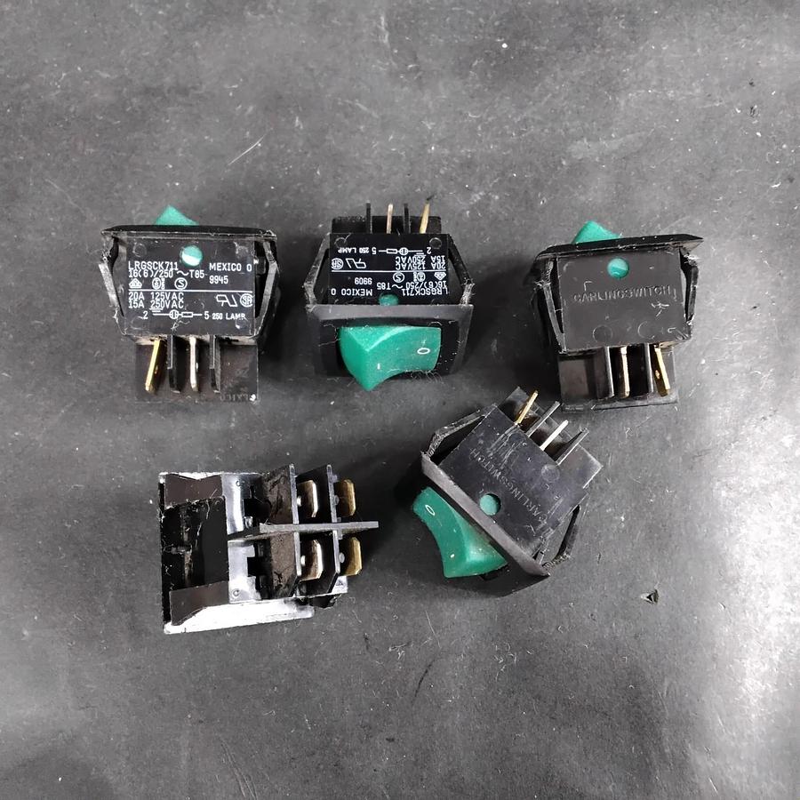 Used CARLING TECHNOLOGIES LRGSCK711 ROCKER SWITCHES ($4/EACH OBO)