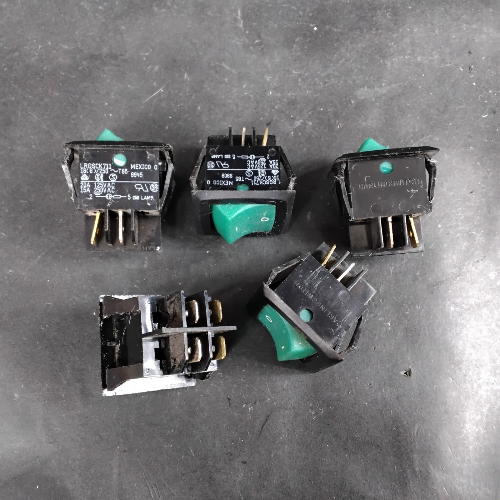 Used CARLING TECHNOLOGIES LRGSCK711 ROCKER SWITCHES ($4/EACH OBO)