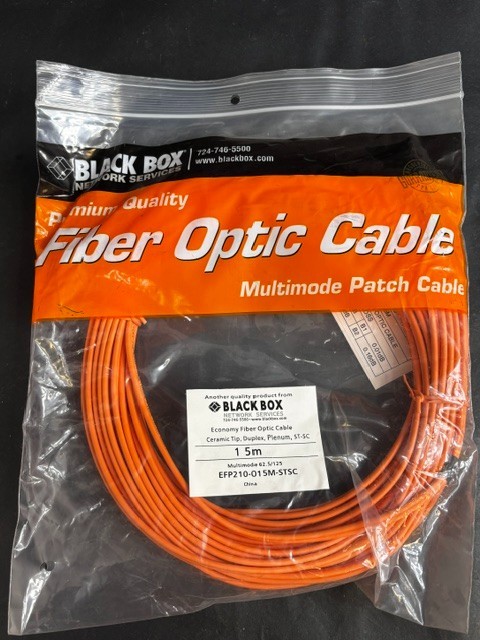 Used BLACK BOX EFP210-015M-STSC FIBER OPTIC CABLE ($17 OBO)