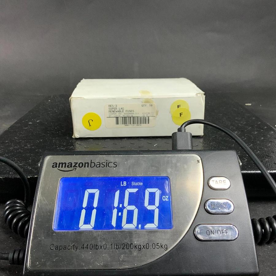 Used BUSSMANN RES-3 SUPER-LAG FUSE - BOX OF 10 BRAND NEW ($70 OBO)