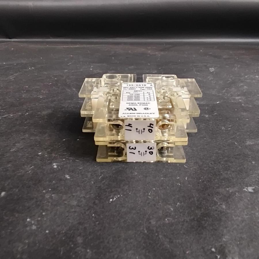 Used ALLEN BRADLEY 195-GA10 SERIES A AUX. CONTACT BLOCK ($18 OBO)