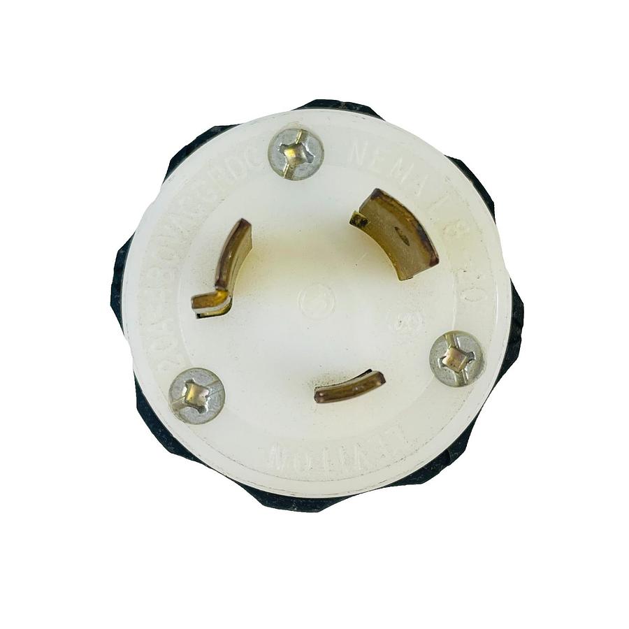 Used LEVITON 2341 TWIST LOCK MALE PLUG 20A 480VAC GRDC NEMA L8-20 REFURBISHED