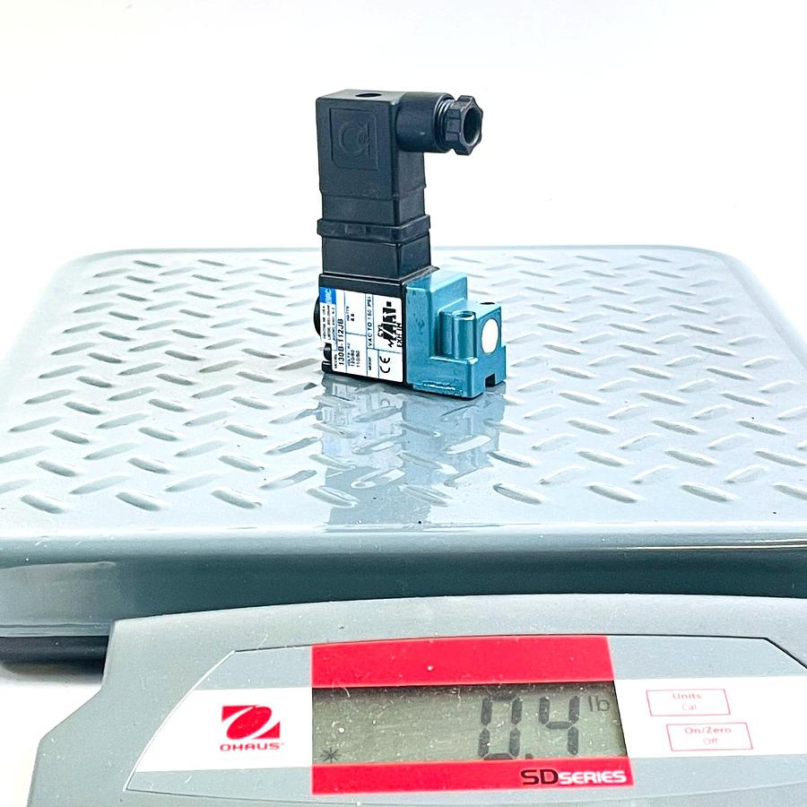 Used MAC 130B-112JB SOLENOID AIR VALVE 120V 60HZ 110V 50HZ 3-WAY 150 PSI DIN