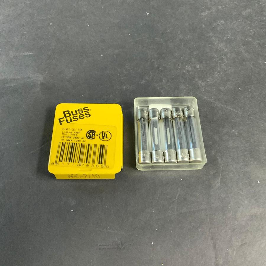 BUSSMANN AGC-2/10 FUSE - SET OF 5 ($6.50 OBO)
