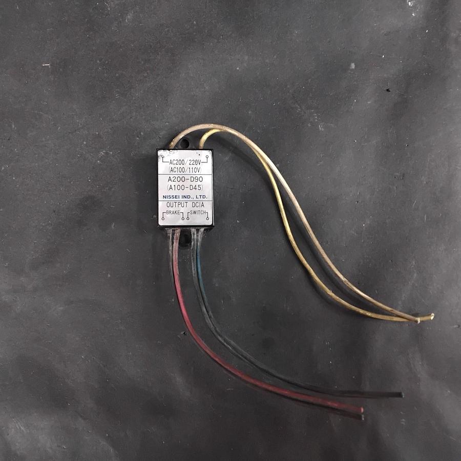 Used NISSEI A200-D90 SERVO BRAKE RECTIFIER ($16 OBO)