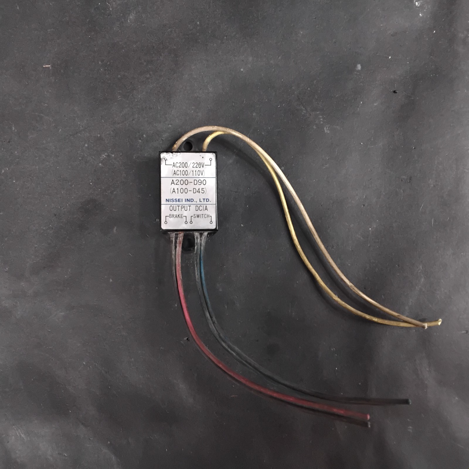 Used NISSEI A200-D90 SERVO BRAKE RECTIFIER ($16 OBO)