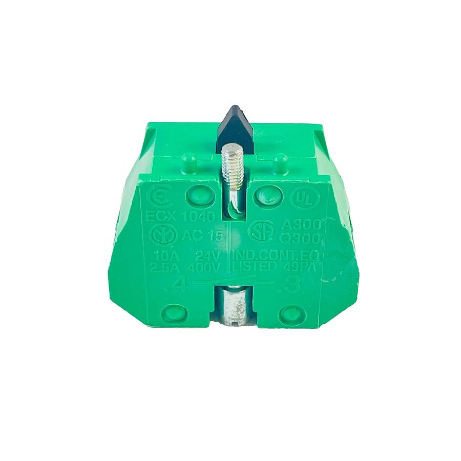 Used CUTLER HAMMER EATON ECX 1040 E22 22.5MM 1 NO PUSHBUTTON CONTACT BLOCK