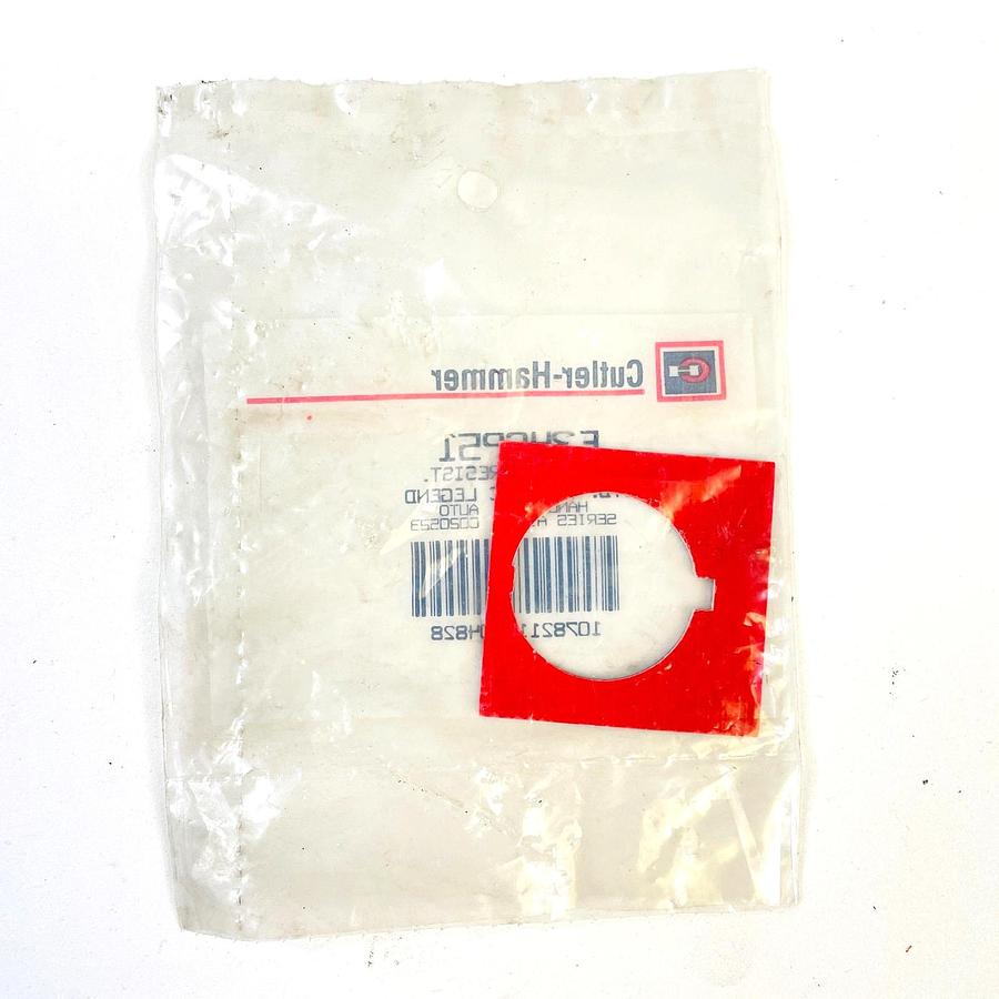 CUTLER HAMMER E34SP51 SER A1 PLASTIC LEGEND CORROSION RESISTANT NEW