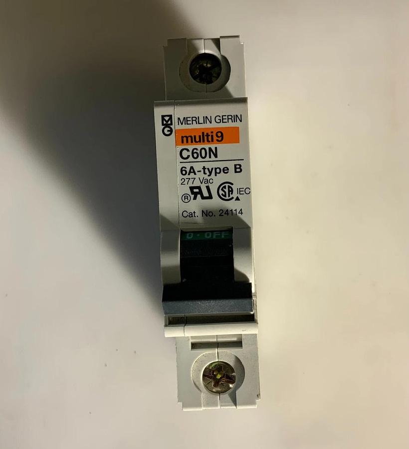 MERLIN GERIN MULTI9 C60N 6A-TYPE B 277V ($14.99 OBO)