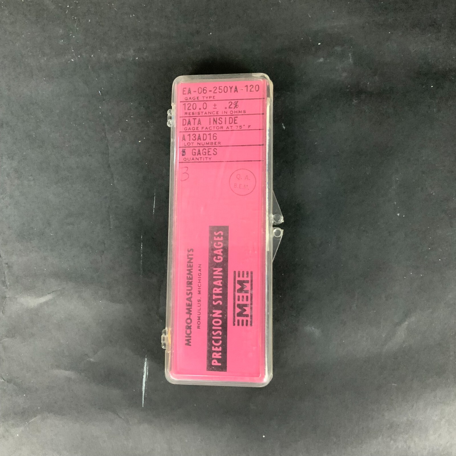 Used MICRO-MEASUREMENTS EA-06-250YA-120 PRECISION STRAIN GAUGE - LOT OF 3 ($15 OBO)