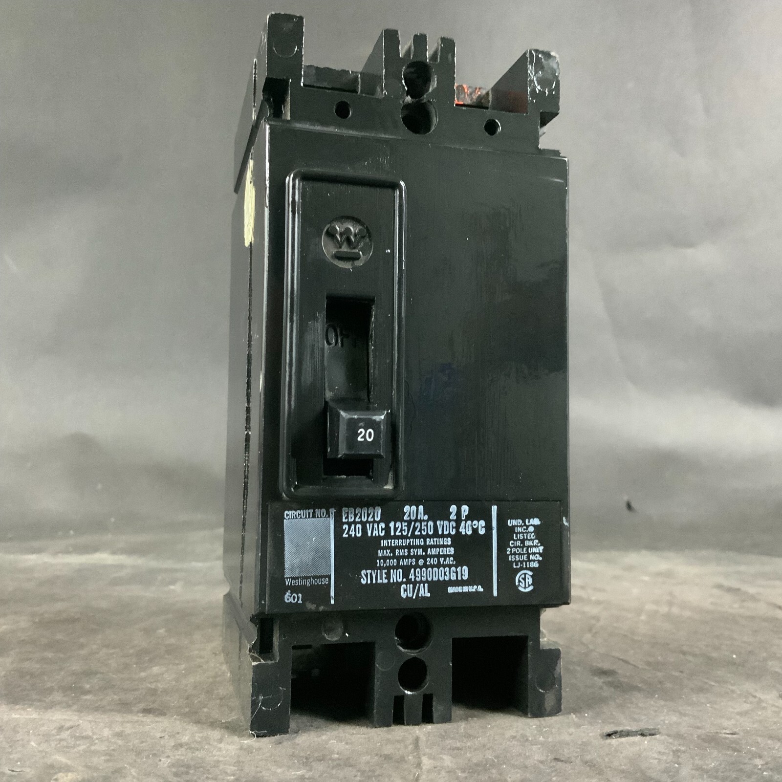 Used WESTINGHOUSE EB2020 CIRCUIT BREAKER ($30 OBO)