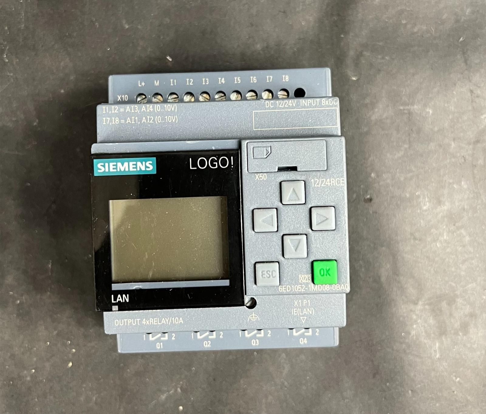 Used SIEMENS 6ED1052-1MD08-0BA0 LOGIC MODULE ($100 OBO)