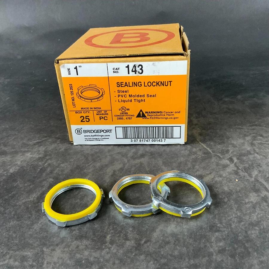 BRIDGEPORT 1” 143 SEALING LOCKNUT - SET OF 25 ($45 OBO)