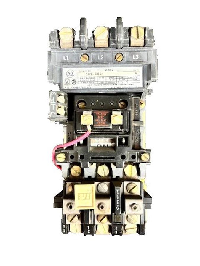 Used ALLEN BRADLEY 509-C0D SERIES A SIZE 2 STARTER