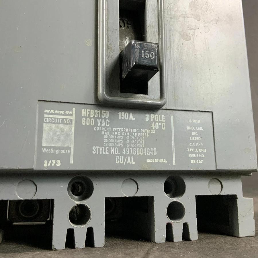 Used WESTINGHOUSE HFB3150 CIRCUIT BREAKER ($40 OBO)